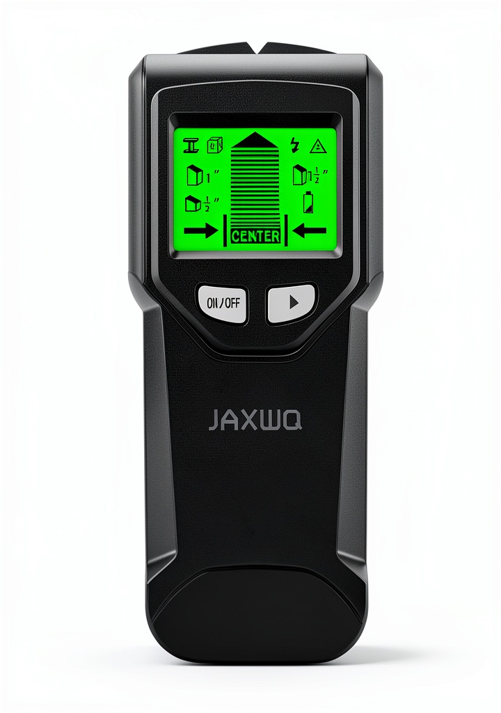 JAXWQ stud finder detecting studs behind a drywall