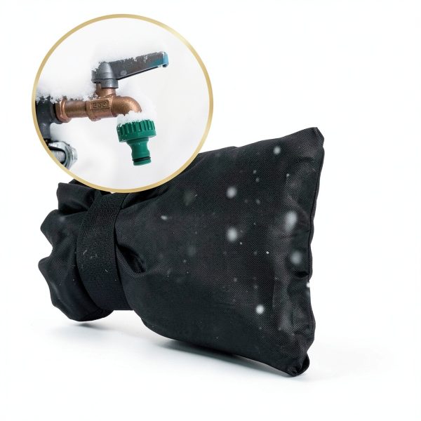 Hometopia Outdoor Faucet Covers Freeze Protection Hook Loop-5