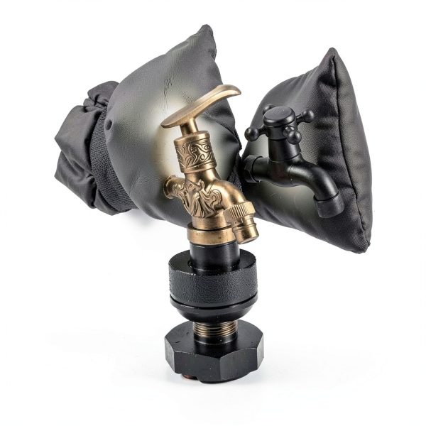 Hometopia Outdoor Faucet Covers Freeze Protection Hook Loop-2