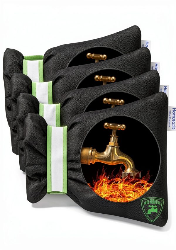 Hometopia Outdoor Faucet Covers Freeze Protection Hook Loop-0