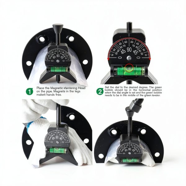 Anblak Magnetic Pipe Center Finder Aluminum Tool-4