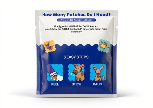 Pet Zen Calming Patches for Dogs by NATPAT – Anxiety Relief 24 Patches-7