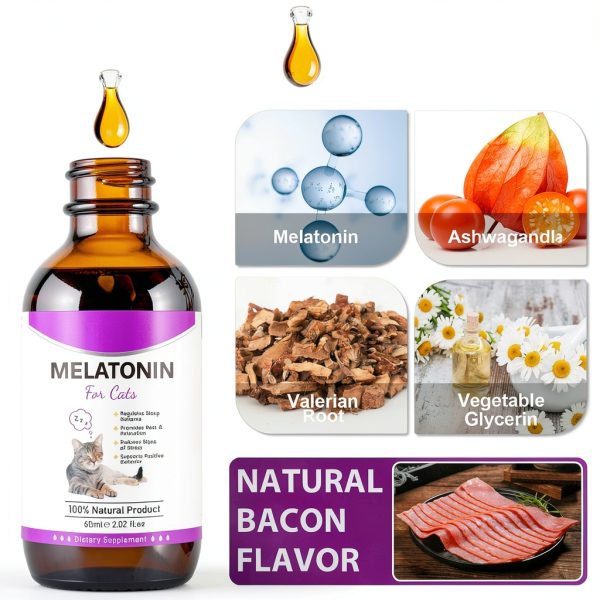 Melatonin for Cats Asusxcli Calming Treats Natural Plant Formula-2