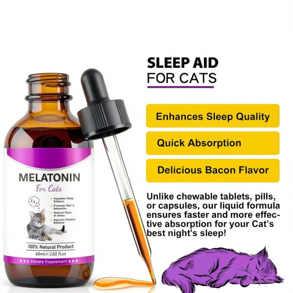 Melatonin for Cats Asusxcli Calming Treats Natural Plant Formula-1