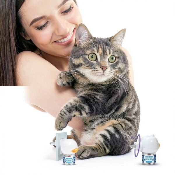 Cat Calming Pheromones Diffuser by SHIUMORE 3 in 1 Kit with 2 Refills-6